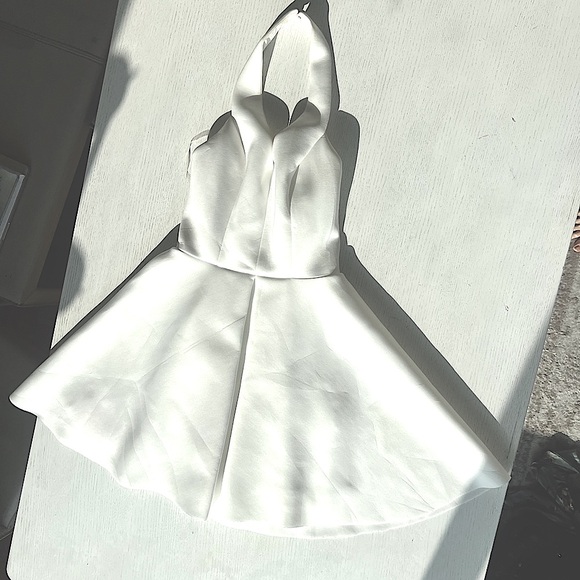 Goddess Core! Aqua White Marilyn Monroe Scuba Halter Party Dress. Fun & Feminine - Picture 1 of 10